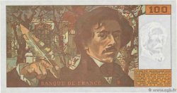 100 Francs DELACROIX imprimé en continu Numéro radar FRANCIA  1993 F.69bis.08 SPL