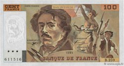 100 Francs DELACROIX 442-1 & 442-2 FRANCIA  1995 F.69ter.02a FDC