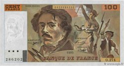 100 Francs DELACROIX 442-1 & 442-2 FRANCIA  1995 F.69ter.02b q.FDC