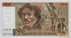 100 Francs DELACROIX 442-1 & 442-2 FRANCIA  1995 F.69ter.02b FDC
