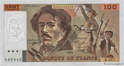 100 Francs DELACROIX 442-1 & 442-2 FRANCIA  1995 F.69ter.02b FDC
