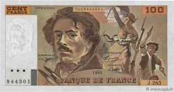 100 Francs DELACROIX 442-1 & 442-2 FRANCIA  1995 F.69ter.02c FDC