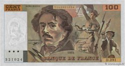 100 Francs DELACROIX 442-1 & 442-2 FRANCIA  1995 F.69ter.02c q.FDC