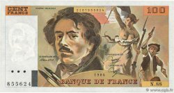 100 Francs DELACROIX UNIFACE Fauté FRANCIA  1995 F.69U.08 q.FDC