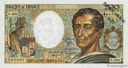 200 Francs MONTESQUIEU Spécimen FRANCIA  1981 F.70.01Spn FDC