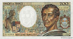 200 Francs MONTESQUIEU FRANCIA  1984 F.70.04 FDC