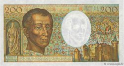 200 Francs MONTESQUIEU Petit numéro FRANCIA  1987 F.70.07A44 FDC
