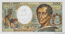 200 Francs MONTESQUIEU Numéro spécial FRANCIA  1991 F.70.11 FDC
