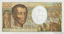 200 Francs MONTESQUIEU FRANCIA  1990 F.70.10b FDC