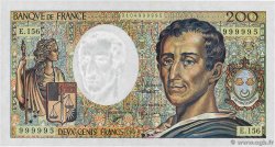 200 Francs MONTESQUIEU Modifié Numéro spécial FRANCIA  1994 F.70/2.01 FDC