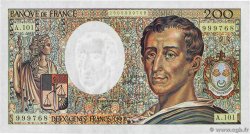 200 Francs MONTESQUIEU alphabet 101 FRANCIA  1992 F.70bis.01 FDC