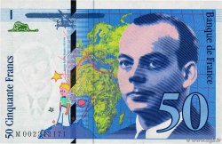 50 Francs SAINT-EXUPÉRY Sans mouton Fauté FRANCIA  1992 F.72f3.01 FDC