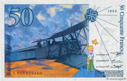 50 Francs SAINT-EXUPÉRY FRANCIA  1993 F.72.02 FDC