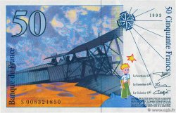 50 Francs SAINT-EXUPÉRY FRANCIA  1993 F.72.02 FDC