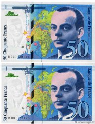 50 Francs SAINT-EXUPÉRY modifié Consécutifs FRANCIA  1997 F.73.04 FDC