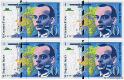 50 Francs SAINT-EXUPÉRY modifié Consécutifs FRANCIA  1999 F.73.05 FDC