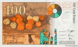 100 Francs CÉZANNE Spécimen FRANCIA  1997 F.74.01Spn FDC