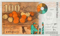 100 Francs CÉZANNE Sans STRAP Fauté FRANCIA  1997 F.74f4.01 FDC