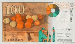 100 Francs CÉZANNE Sans STRAP Fauté FRANCIA  1997 F.74f4.01 SPL+