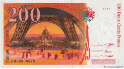 200 Francs EIFFEL Petit numéro FRANCE  1995 F.75.01A NEUF