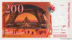200 Francs EIFFEL FRANCIA  1995 F.75.01 q.FDC