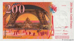 200 Francs EIFFEL Sans STRAP Fauté FRANCE  1996 F.75f4.02 SPL