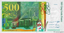 500 Francs PIERRE ET MARIE CURIE Petit numéro FRANCE  1994 F.76.01A NEUF