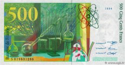 500 Francs PIERRE ET MARIE CURIE Sans le symbole du Radium Fauté FRANCIA  1994 F.76f3.01 FDC