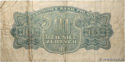 10 Zlotych POLOGNE  1944 P.111a B+