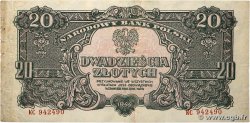 20 Zlotych POLOGNE  1944 P.113a TB