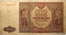 1000 Zlotych POLOGNE  1946 P.122 B