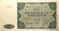 20 Zlotych POLOGNE  1947 P.130 TTB
