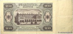 20 Zlotych POLOGNE  1948 P.137 TTB