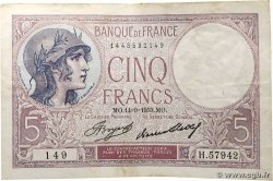 5 Francs FEMME CASQUÉE FRANCE  1933 F.03.17 TTB
