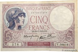 5 Francs FEMME CASQUÉE modifié FRANCE  1939 F.04.02 TTB+