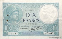 10 Francs MINERVE modifié FRANCE  1940 F.07.24