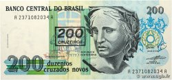 200 Cruzeiros sur 200 Cruzados Novos BRASILE  1991 P.225b FDC