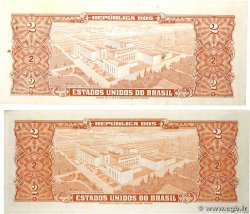 2 Cruzeiros Lot BRÉSIL  1956 P.157 SUP