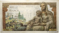 1000 Francs DÉESSE DÉMÉTER FRANCE  1943 F.40.17 TTB