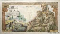 1000 Francs DÉESSE DÉMÉTER FRANCE  1942 F.40.03 TB