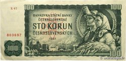 100 Korun TCHÉCOSLOVAQUIE  1961 P.091i TTB+