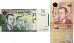 25 et 50 Dirhams Commémoratif MAROC  2009 P.72 et P.73 pr.NEUF