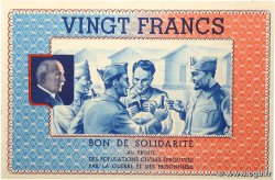20 Francs BON DE SOLIDARITÉ FRANCE régionalisme et divers 1945 KL.08C3