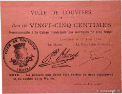 25 Centimes FRANCE régionalisme et divers Louviers 1914 JP.27-01
