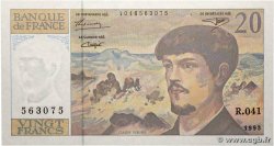 20 Francs DEBUSSY à fil de sécurité FRANCE  1993 F.66bis.05