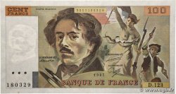 100 Francs DELACROIX modifié FRANCE  1987 F.69.11