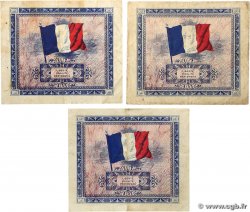 2, 5 et 10 Francs DRAPEAU Lot FRANCE  1944 VF.16.01, VF.17.01, VF.18.01 TB à TTB