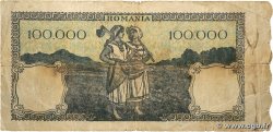 100000 Lei ROUMANIE  1946 P.058a B+