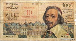 10 NF sur 1000 Francs RICHELIEU FRANCE  1957 F.53.01