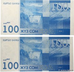 100 Som Consécutifs KIRGHIZISTAN  2009 P.26a NEUF
